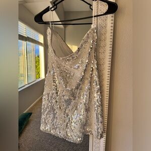Silver Sequin Dress - size M